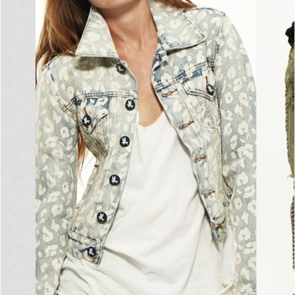 One Teaspoon Blue and White Jean Jacket
